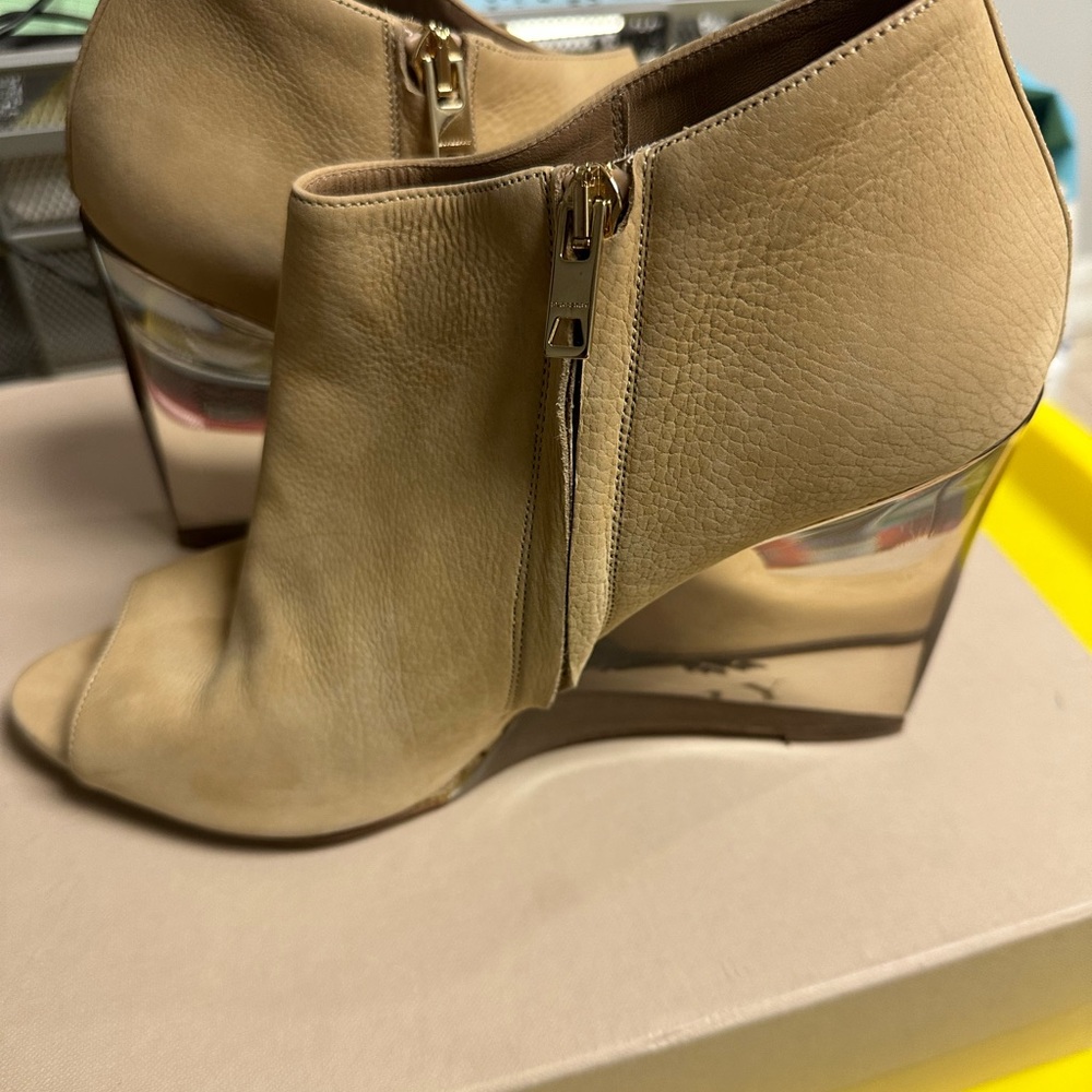 Burberry Peep Toe Ankle Boot